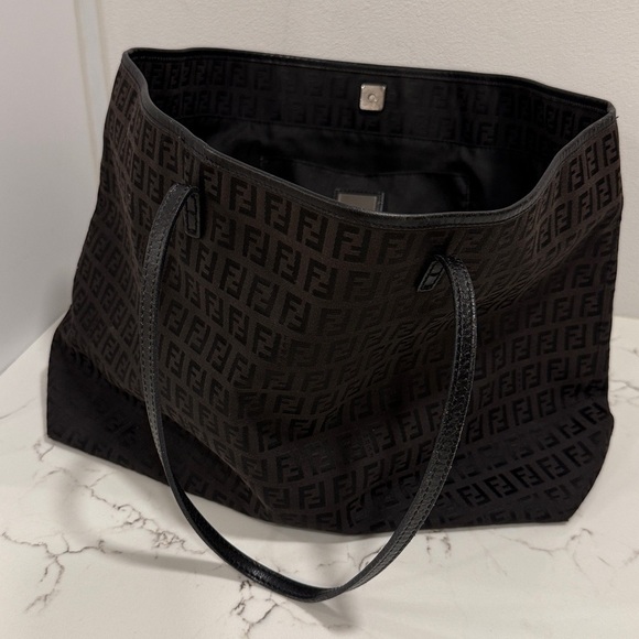 Fendi Dark Brown Monogram Tote - Picture 8 of 8